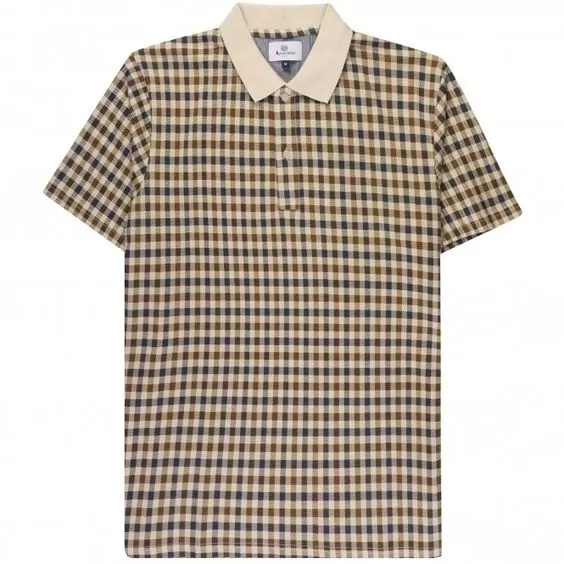 Aquascutum small check polo shirt