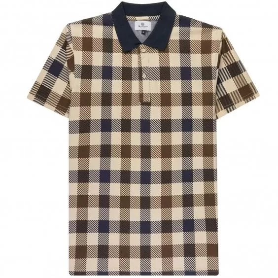 Aquascutum large check polo shirt